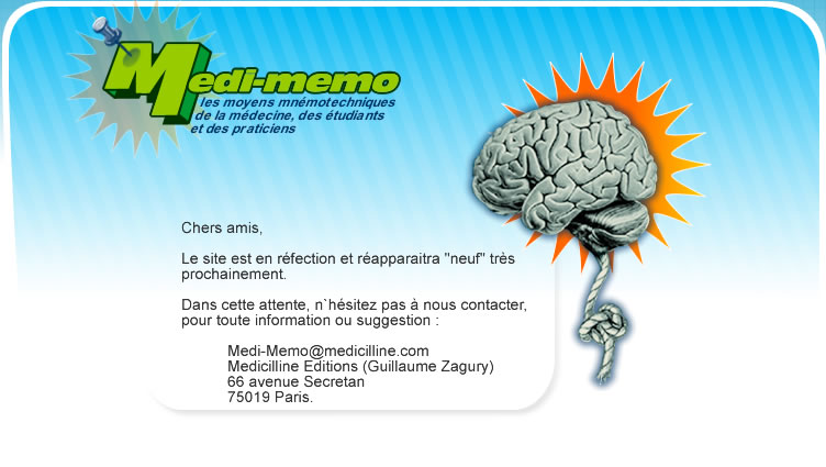 medi memo, Les moyens mn&eacute;motechniques de la m&eacute;decine, des &eacute;tudiants et des praticiens, texte d'accueil